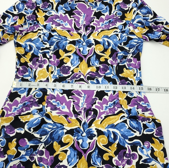 J. McLaughlin Catalyst Artist Garden Floral Print Catalina Cloth Midi Dress Sz M - Picture 6 of 10